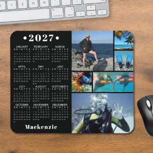 Personalised 2023 Calendar 6 Photo Custom Colour Mouse Mat