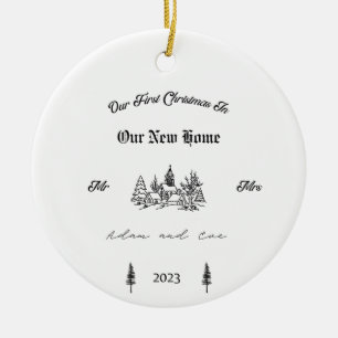Personalised 2023 Christmas in a new home ornament