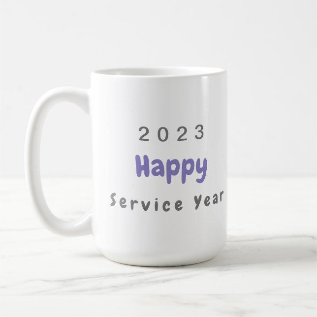 Personalised 2023 Happy Service Mug (Left)