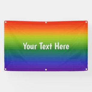 Personalised 2023 Pride - Rainbow Gradient Striped Banner