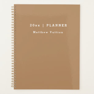 Personalised 2024 Brown Weekly Monthly Planner