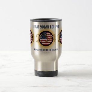 Personalised 2024 TOTAL SOLAR ECLIPSE USA Travel Mug