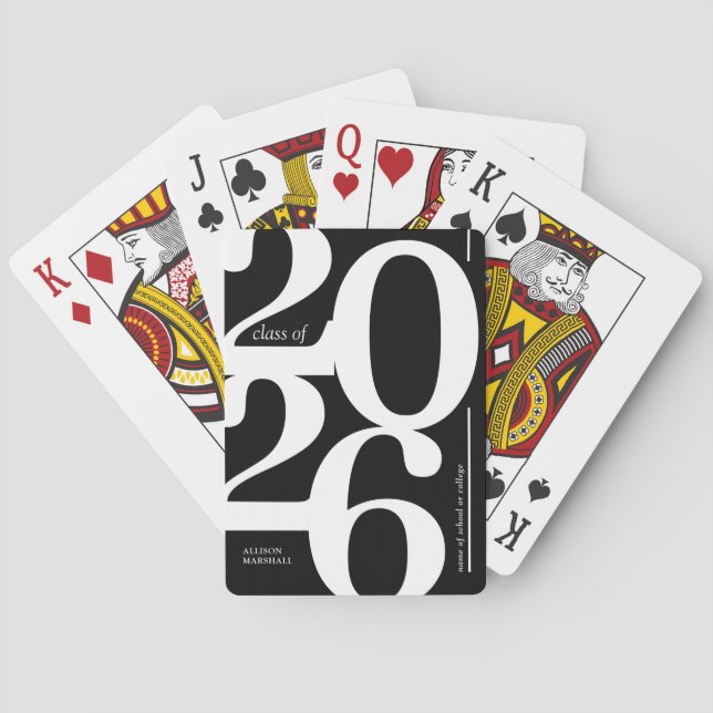 Personalised 2025 Class Graduate Playing Cards (Back)