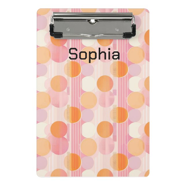 Personalised 2025 Planner with Soft Pastel Colours Mini Clipboard (Front)