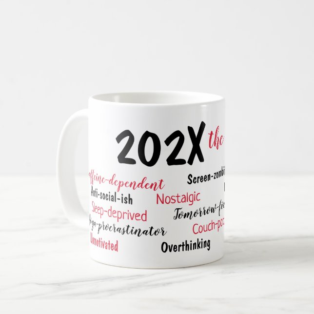 Personalised 2025 Year in Review Christmas Coffee Mug (Front Left)