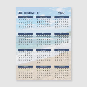 Personalised 2026 Beach Calendar – Tropical Ocean