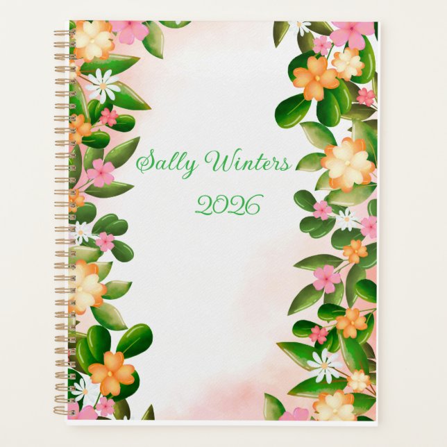 Personalised 2026 Floral Planner (Front)