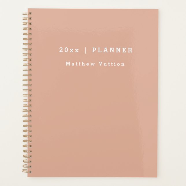 Personalised 2026 Light Pink Weekly Monthly  Planner (Front)
