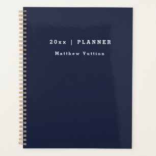 Personalised 2026 Navy Blue Weekly Monthly  Planner