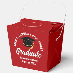 Personalised 2026 Red Graduation Party Fortune Favour Box