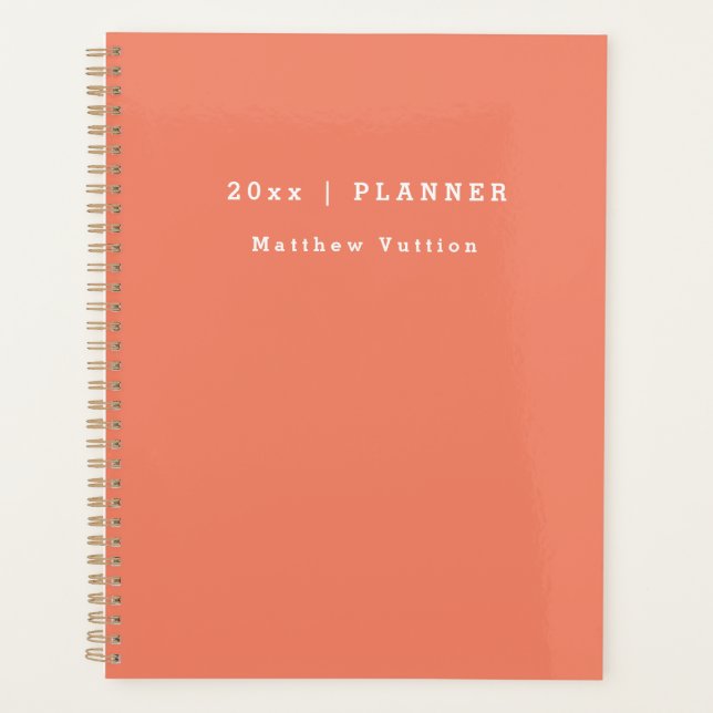 Personalised 2026 Terracotta Weekly Monthly  Planner (Front)