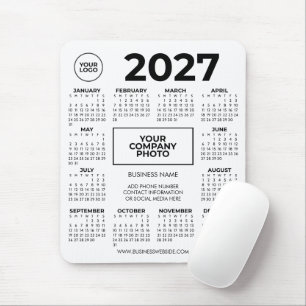 Personalised 2027 Calendar Business Mouse Mat