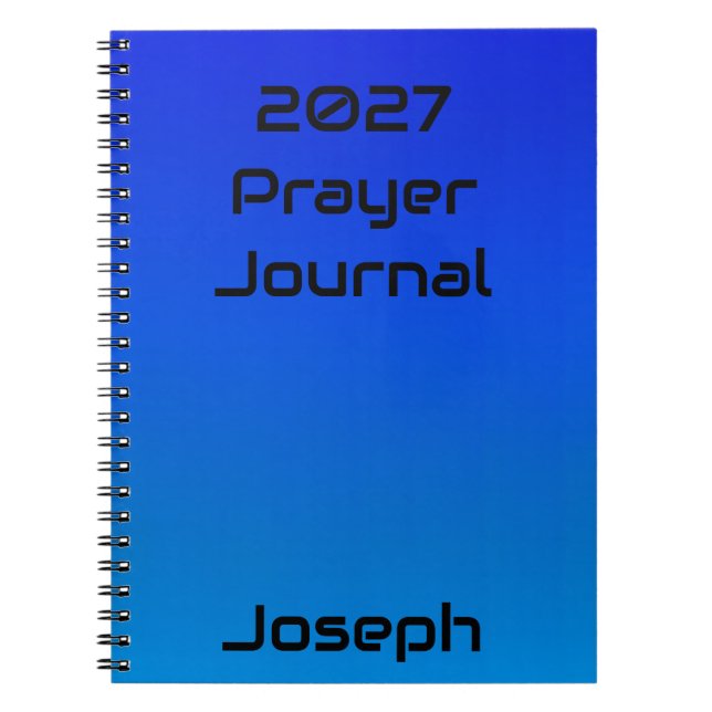 Personalised 2027 Prayer Journal Notebook (Front)