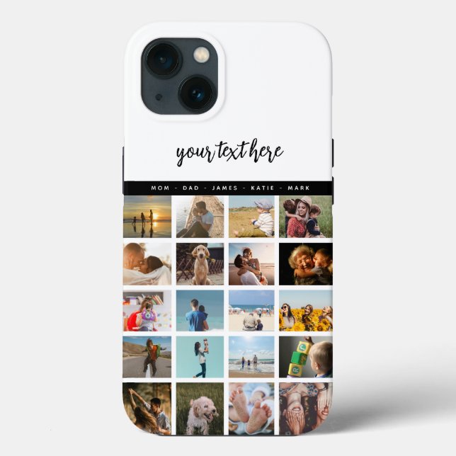 Personalised 20 Photo Family Love Memories Case-Mate iPhone Case (Back)