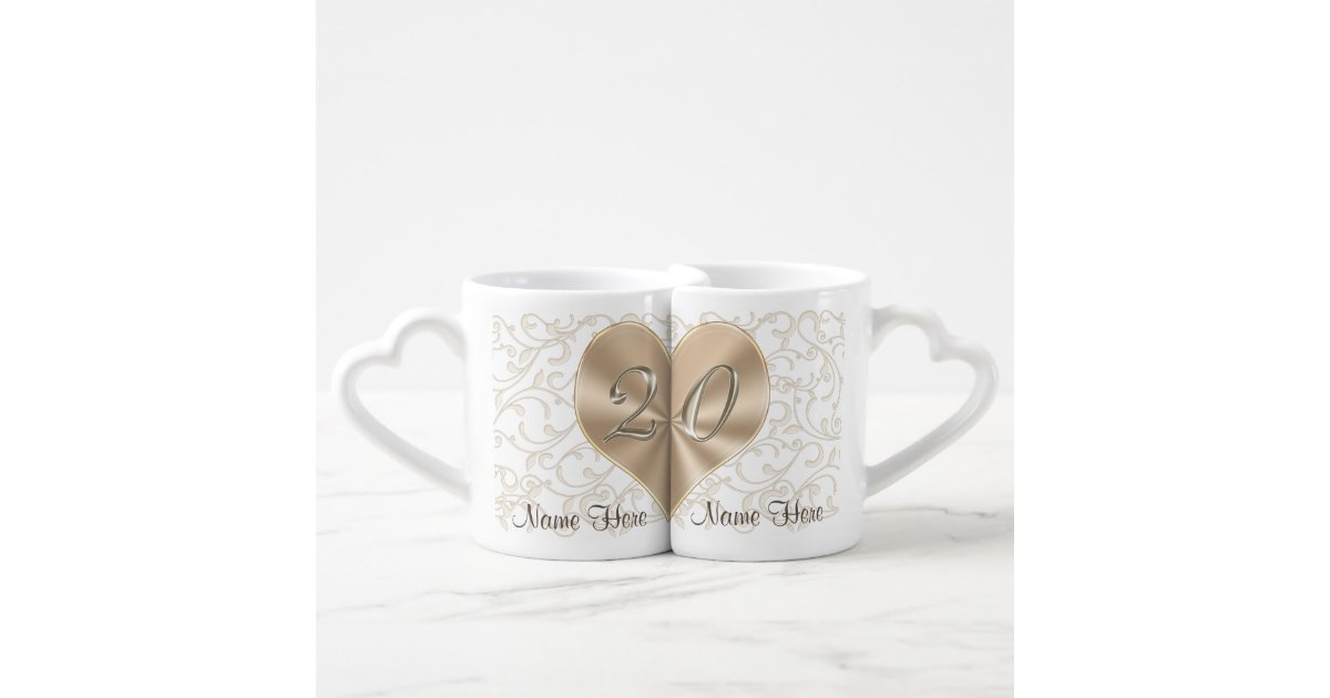 20 Year Anniversary Gifts For Couples
 Personalised 20 year Anniversary Gifts for Couples Coffee