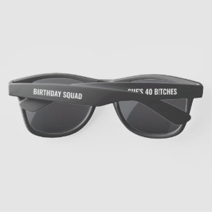 Personalised 20th 30th 40th 50th Birthday Squad Sunglasses