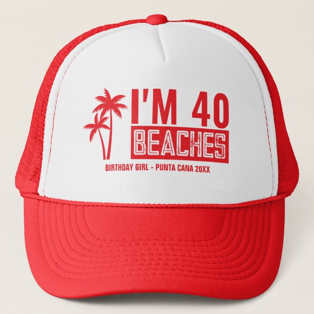 Personalised 20th 30th 40th 50th Birthday Squad Trucker Hat (Front)