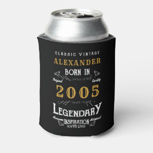 Personalised 20th Birthday Add Name Year Legendary Can Cooler