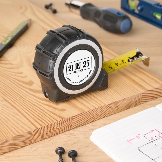 Personalised 21st Birthday 21 IN 25 Est 2004 1 (Woodwork)