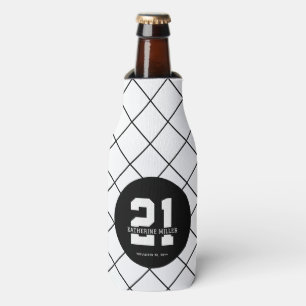 Personalised 21st Birthday Modern and Elegant   Bottle Cooler