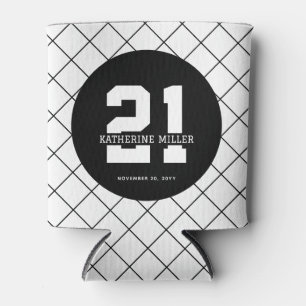 Personalised 21st Birthday Modern and Elegant   Can Cooler