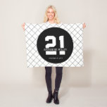 Personalised 21st Birthday Modern and Elegant   Fleece Blanket<br><div class="desc">Personalised 21st Birthday Modern and Elegant Gifts</div>