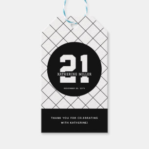 Personalised 21st Birthday Modern and Elegant Gift Tags