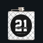 Personalised 21st Birthday Modern and Elegant   Hip Flask<br><div class="desc">Personalised 21st Birthday Modern and Elegant Gifts</div>