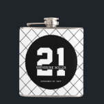 Personalised 21st Birthday Modern and Elegant   Hip Flask<br><div class="desc">Personalised 21st Birthday Modern and Elegant Gifts</div>