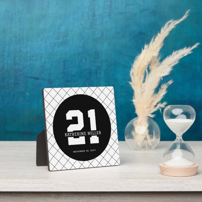 Personalised 21st Birthday Modern and Elegant   Plaque (Insitu)
