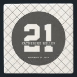 Personalised 21st Birthday Modern and Elegant   Stone Coaster<br><div class="desc">Personalised 21st Birthday Modern and Elegant Gifts</div>