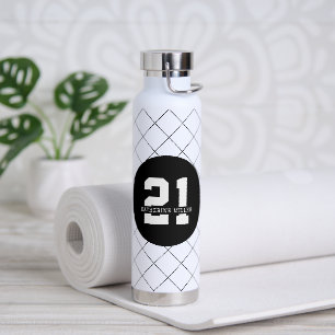 Personalised 21st Birthday Modern and Elegant   Water Bottle