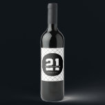 Personalised 21st Birthday Modern and Elegant   Wine Label<br><div class="desc">Personalised 21st Birthday Modern and Elegant Gifts</div>