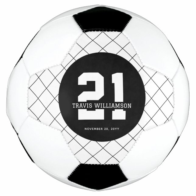 Personalised 21st Birthday Modern  Football (Front)