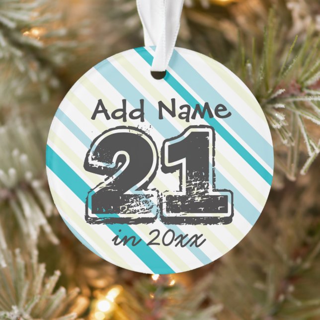 Personalised 21st Birthday Ornament (Tree)