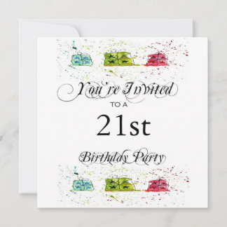 Personalised 21st Birthday Party Invitations