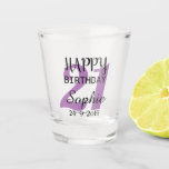 Personalised 21st Birthday Shot Glass<br><div class="desc">Custom personalised 21st birthday shot glass with custom date and name. Personalised birthday gift idea.</div>