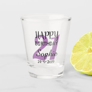 Personalised 21st Birthday Shot Glass
