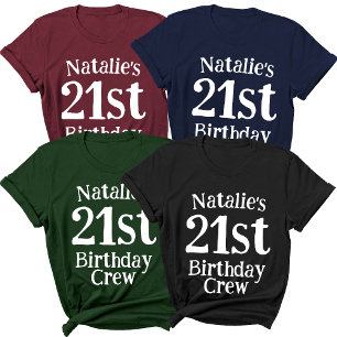 Personalised 21st Birthday Squad Custom Name Age T-Shirt