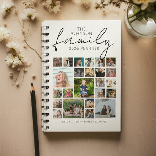 Personalised 24 Photo Collage Family Planner