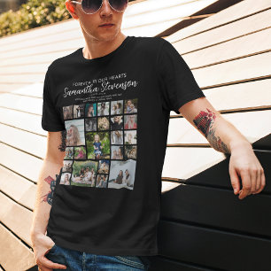 Personalised 24 Photo Collage Memorial T-Shirt