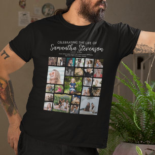 Personalised 24 Photo Collage Memorial T-Shirt