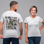 Personalised 24 Photo Collage T-Shirt<br><div class="desc">Get creative with your wardrobe! Make a statement with our Personalised 24 Photo Collage T-Shirt. Transform your photos into a stylish, one-of-a-kind statement piece. Featuring a unique collage of 24 of your favourite photos, this personalised t-shirt is a perfect way to show off your most cherished memories. Ideal for special...</div>