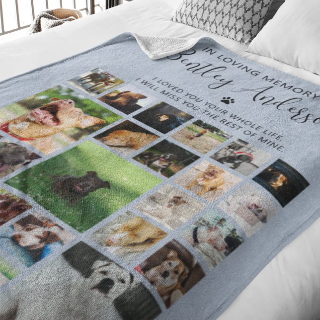 Personalised 24 Photo Pet Memorial Fleece Blanket (Creator Uploaded)