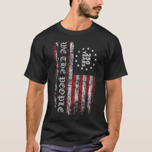 Personalised 250 Years Patriotic American Flag  T-Shirt