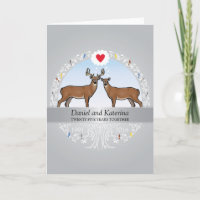 Personalised 25th Wedding Anniversary, Buck & Doe