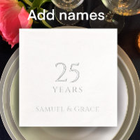 Personalised 25th Wedding Anniversary Party Silver