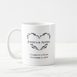 Personalised 25th Wedding Anniversary Photo Gift Coffee Mug