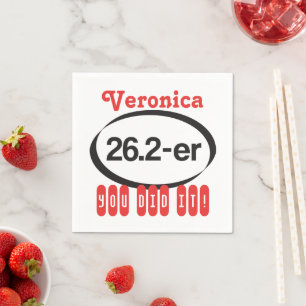 Personalised 26.2-er © Marathoner Funny Marathon Napkin