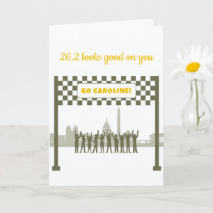 Personalised 26.2 Marine Washington DC Marathon Card